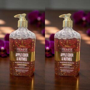 Hempz Apple Cider & Nutmeg Herbal Body Moisturizer 17 oz_ 2 units